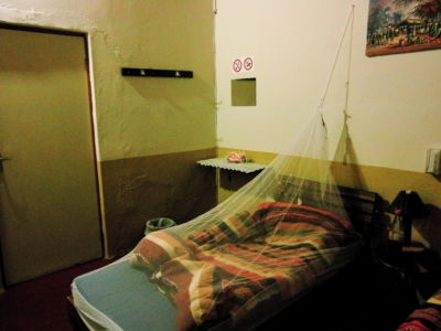 Luckily, I hade brought my mosquito net which came in handy.